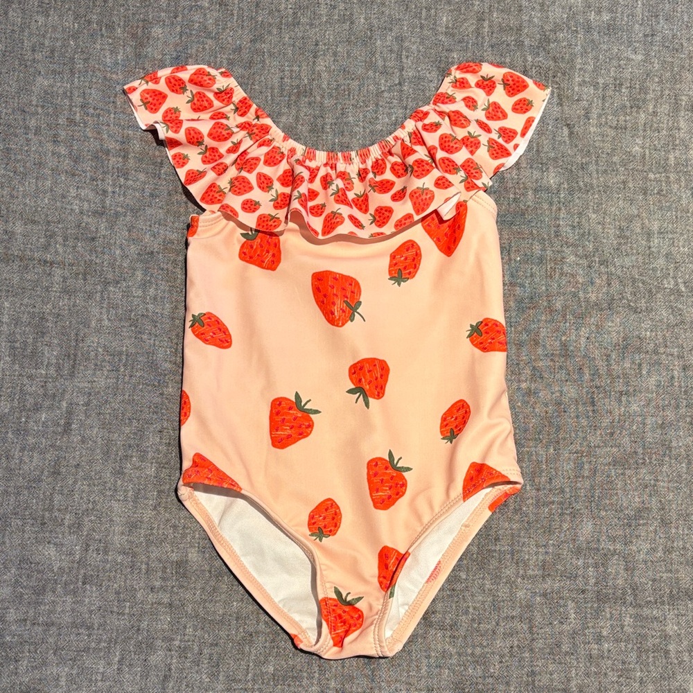 Carter's Pink Strawberry Kids Swim One Piece